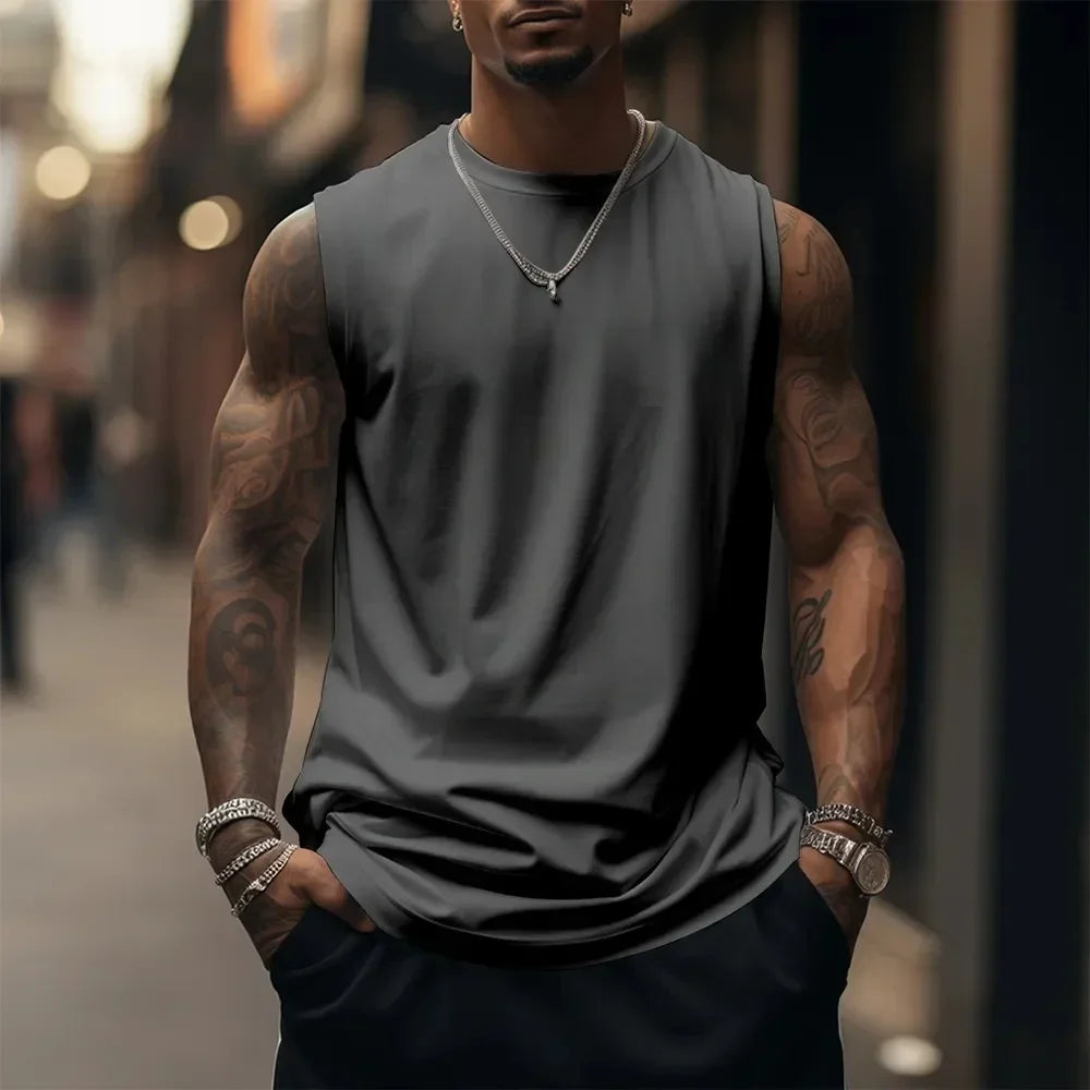 One Piece Men's Tank Top Japanese Anime Spring/Summer Sports Fitness Trend Casual Sleeveless Top