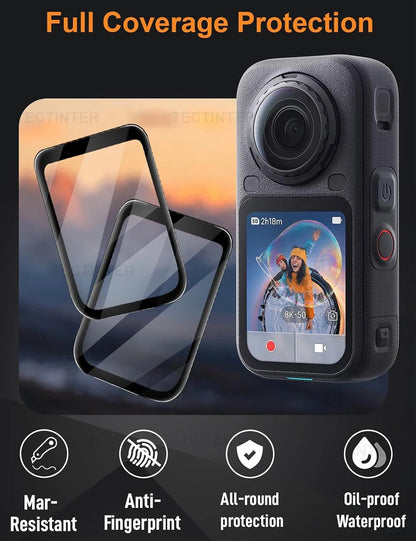 Screen Lens Protector for Insta360 X6 Tempered Glass Film Clear Anti-scratch Lens Guard Cover for Insta 360 X6 Camera Accessorie