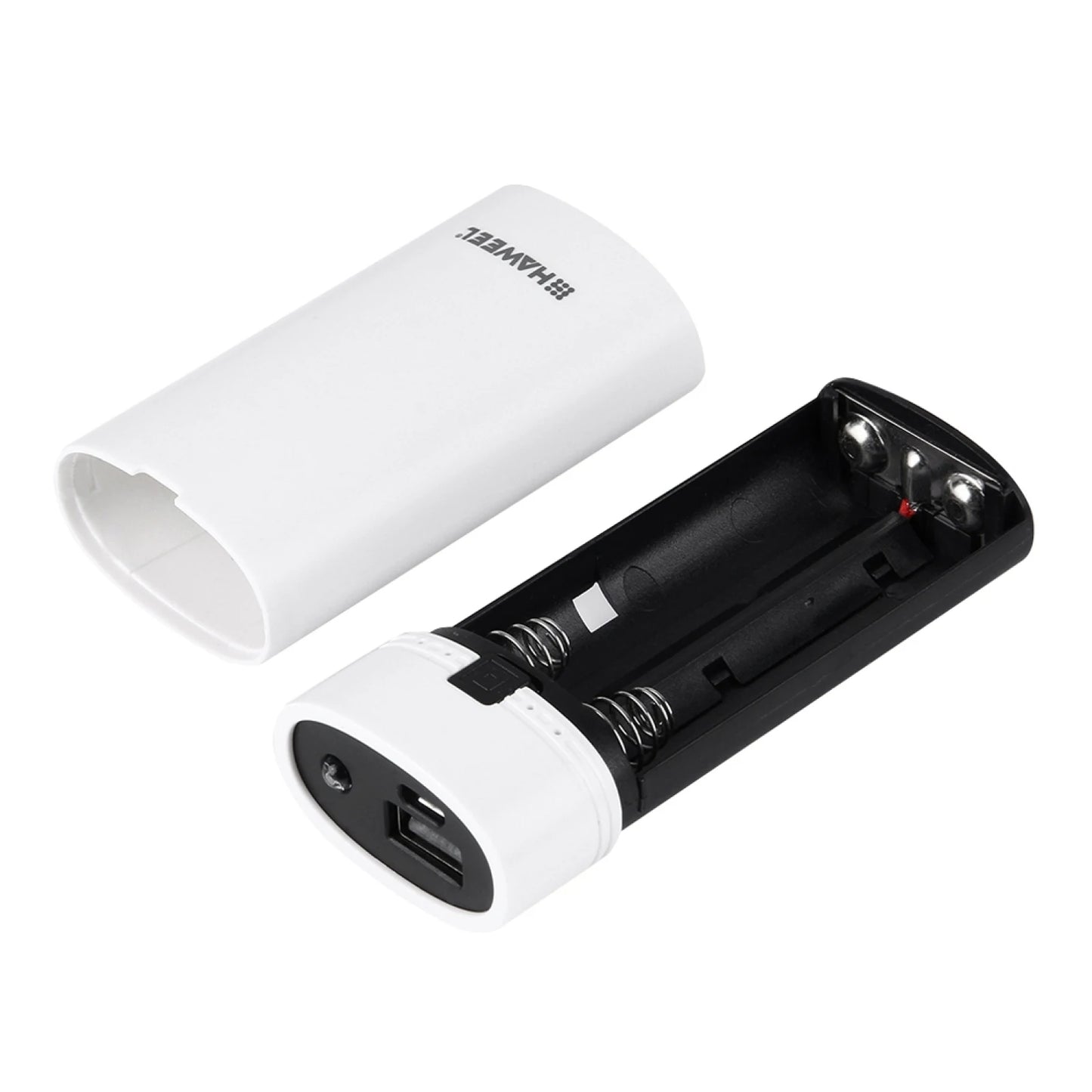 HAWEEL DIY 2x 18650 Battery (Not Included) 5600mAh Power Bank Shell Box with USB Output & Indicator Charging Box for Smartphone