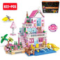 Friends City Tree House Summer Holiday Villa Castle Building Blocks Garden Swimming Pool Model Figures Toy For Kid Birthday Gift