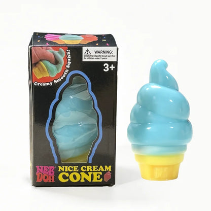 Needoh Nice Cream Cone Nice-Sicle Squishy Squeeze Toy Gradient Non-toxic for ADHD Stress Anxiety Relieve Fidget Sensory Desk Toy
