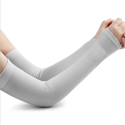 2025 New Unisex UV Resistant Arm Protection Ice Silk Sleeves for Outdoor Sports Sun Protection Breathable Ice Sleeves