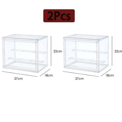 New Large Capacity Storage Box Organizer for Figures Acrylic Box Clear Blind Box Showcase Makeup Organizer for Bag