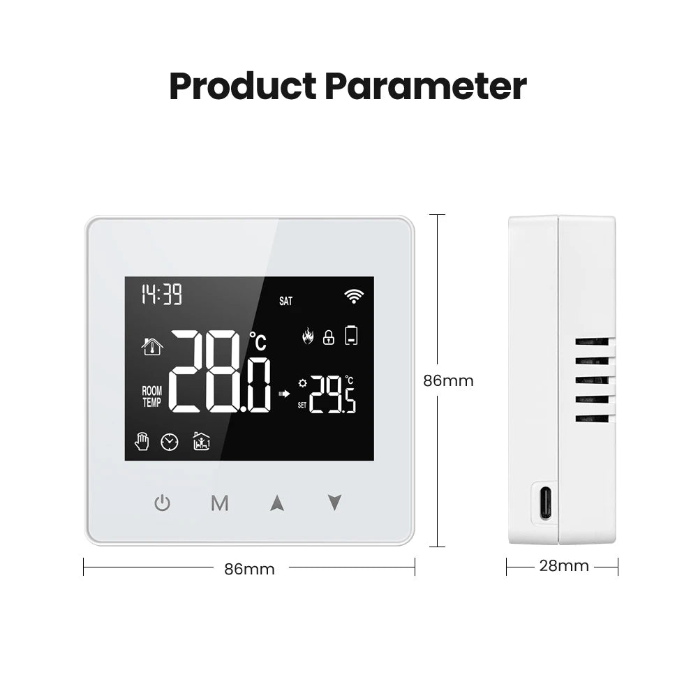 AVATTO WiFi Zigbee Thermostat Smart Home Battery powered Temperature Controller For Gas Boiler works with Tuya Alexa Google home