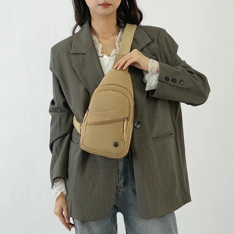 Large Capacity Women's Shoulder Bag Oxford Crossbody Purse Lightweight Travel Pack for Outdoor Hiking Casual Daily