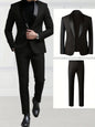 2-Piece Men's Shawl Collar Suit Set, Elegant Groom Wedding Outfit, Suitable for Wedding, Prom & Banquet