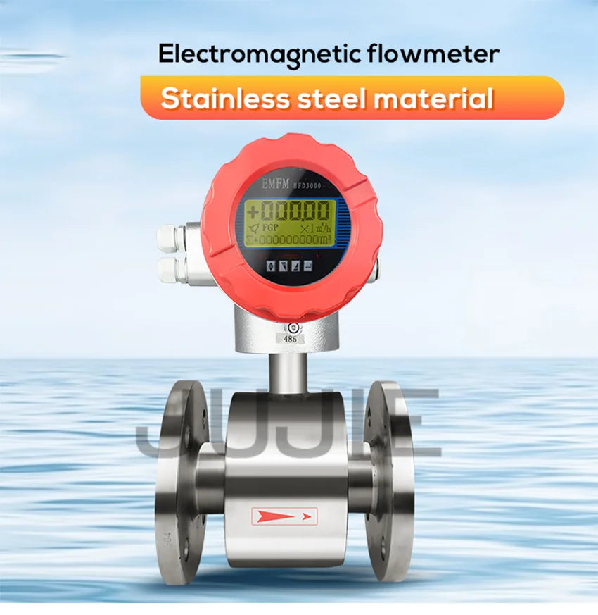 Digital Electromagnetic Flow Meter with LCD Display  for DN15 to DN300 Pipes  Pulse and 4-20mA Output