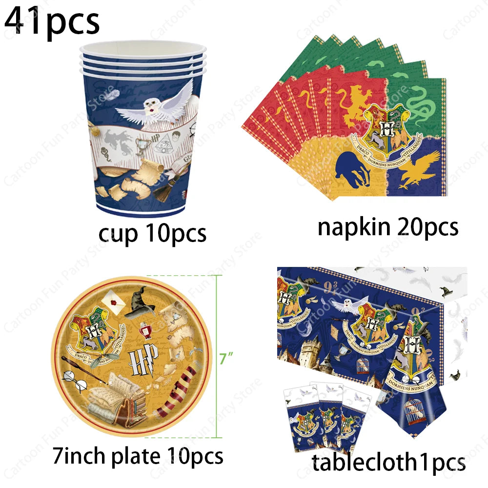 Harry Potter Theme Party Favors Gifts Bag Slap Bracelets 50pcs Stickers Keychains Birthday Souvenir Supplies Classroom Rewards
