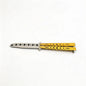 Martial Arts Practice Knife Portable Steel Metal Folding Butterfly Knife for Practicing Flipping Tricks