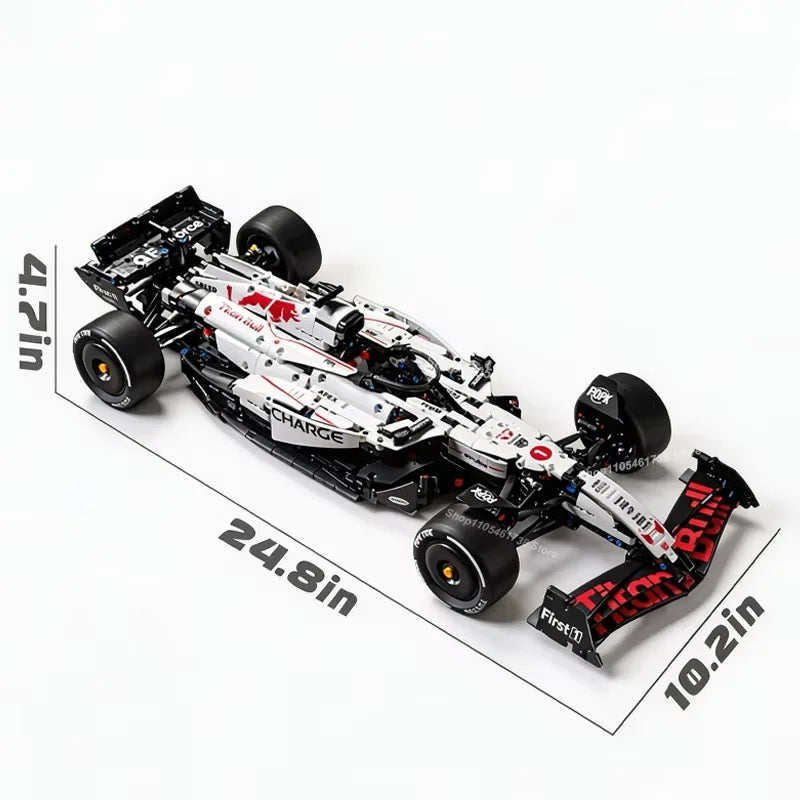 MK6025 NEW Technical Classic Performance 1900+Pcs RB21 White Sports Car Building Blocks MOC DIY Assembly Model Set Boys Toy Gift