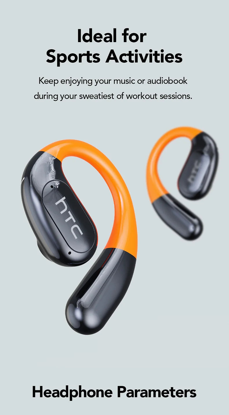 NE27 Bluetooth V5.4 Earphones OWS Sports Bluetooth Wireless Headphones AI Translator Earbuds LCD Touch Screen Open-Ear