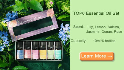 USB Desktop Flame Aroma Diffuser Humidifier 7 Colors Simulation Light Aromatherapy Air Purifier for Bedroom/Essential oil set