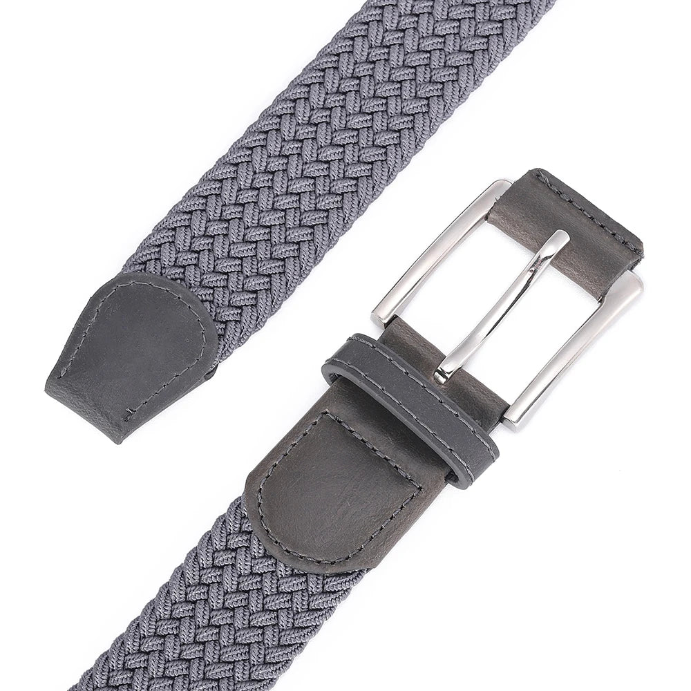 Casual Men's And Women's Woven Elastic Belt Outdoor Sports Stretch Jeans Designer Fashion Accessory for Men And Women