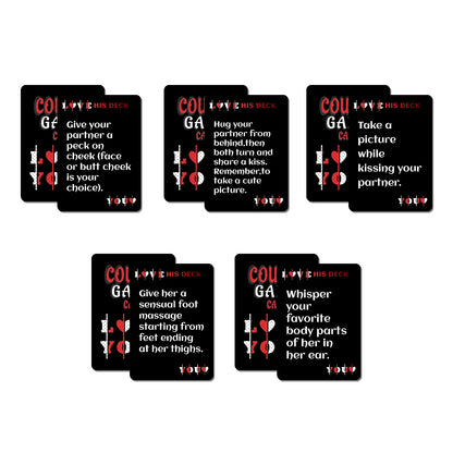 1Deck Couple Game Card - Challenge Cards for Couples, Night Date Bedroom Leisure Entertainment Game Card