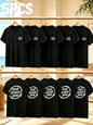 5 PCS Customized Men's T-Shirts. Design Your Logo Pattern. Breathable, lightweight. Suitable for Giving as Gifts to Others. Work