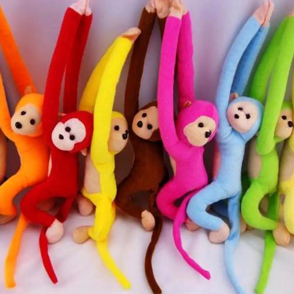 Colorful Long-arm Monkey Plush Stuffed Dolls Children's Animal Plush Toys Creative Curtain Dolls Hanging Monkeys Decorative Gift