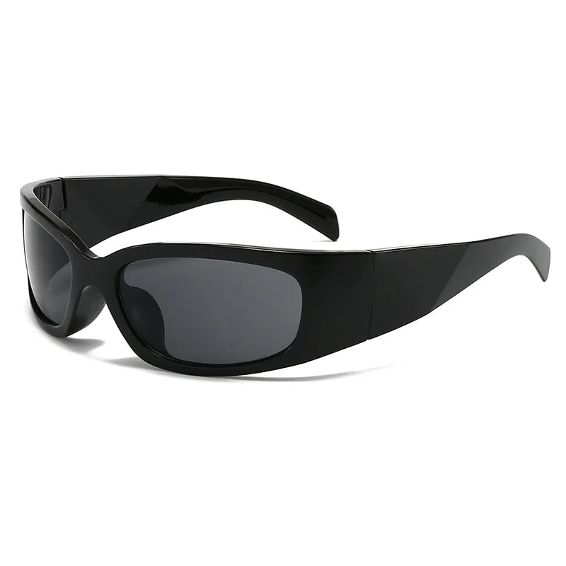 New Y2K Silver Sunglasses Out Future Sense Of Technology Hot Girls Net Red Sun Glasses Women Glasses Trendy Men UV Eyewear