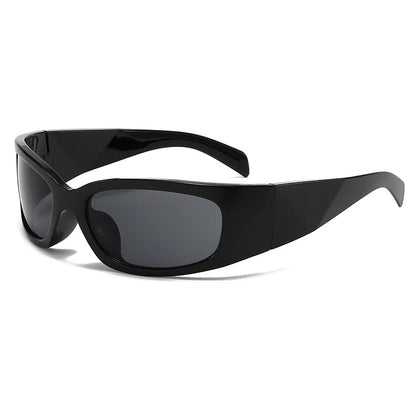 New Y2K Silver Sunglasses Out Future Sense Of Technology Hot Girls Net Red Sun Glasses Women Glasses Trendy Men UV Eyewear
