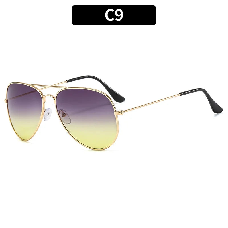 New Double Bridge Sunglasse for Woman Men Alloy Frame 2026 Gradient Lens Sun Glasses Female Oculos Male Outdoor Fashion Eyewear