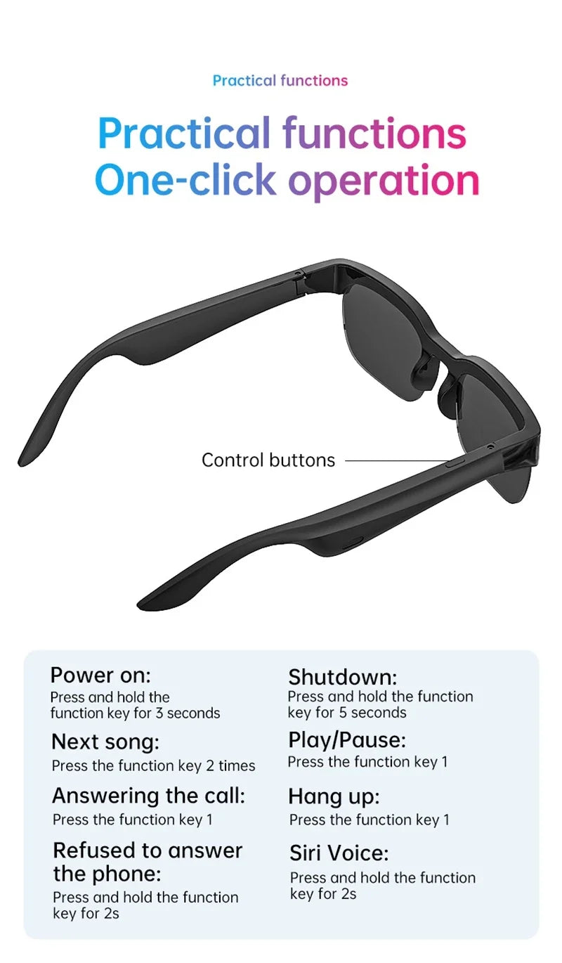 Lenovo XG89 AI Smart Translator Sunglasses Bluetooth 110+ Languages UV400 Real-time Translation Hands-free Calls Travel