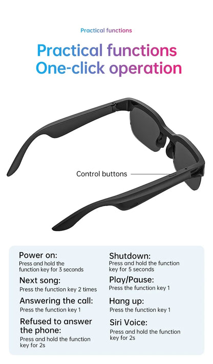 Lenovo XG89 AI Smart Translator Sunglasses Bluetooth 110+ Languages UV400 Real-time Translation Hands-free Calls Travel