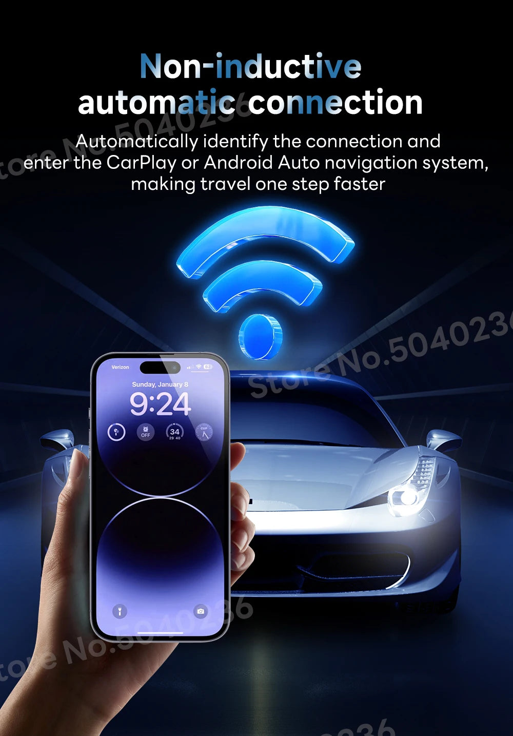 CarlinKit 5.0 & 4.0 Wireless Android Auto Wireless CarPlay Adapter Online Upgrade Plug And Play 2.4G&5Ghz Connect CarPlay Ai Box