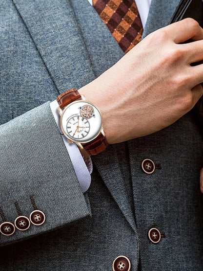 TOMI Set Gift Box Luxury and Fashionable Men's Quartz Watch Leisure Calendar Double Strap Quartz Watch Festival Gift