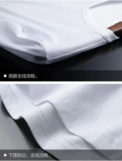 Men's Spring Long-Sleeved T-Shirt round Neck Printed Large Size Trendy Quality Top Casual Fashion Men's Clothing