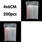 100/200/300pcs Small Zip Lock Plastic Bag Reclosable Transparent Bag Shoe Bag Vacuum Bag Poly Clear Bags Thickness 0.05mm