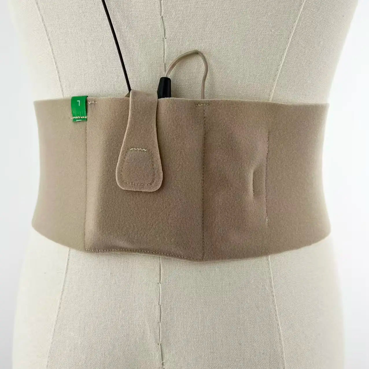Microphone transmitter waist belt waist strap leg strap waist strap skin black light elastic nylon Velcro fabric Single pocket