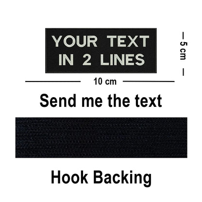 Custom Big Size Patches Personalized Name Embroidered Patch Stripes Badge Emblems Iron On Or Hook Loop Applique For Clothes