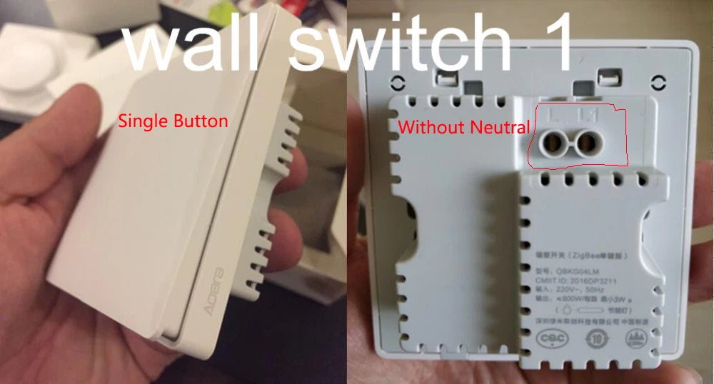 Aqara Smart Wall Switch D1 ZigBee Light Switch Button Smart Home Remote Control Fire Wire With /NO Neutral For Mi Home Homekit
