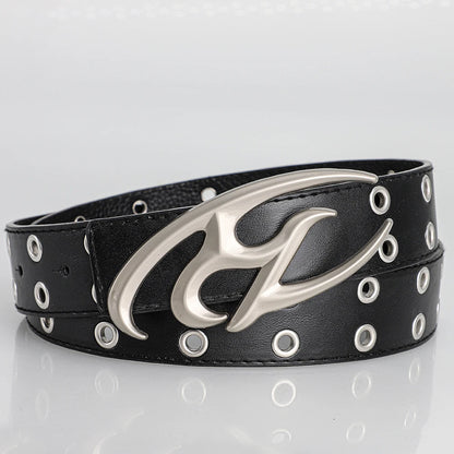 New Stylish Irregular Alloy Buckle Waist Belt, Casual Retro Punk Y2k Belt ，For Men Women Trendy Accessory Belts ，For Ideal Gifts