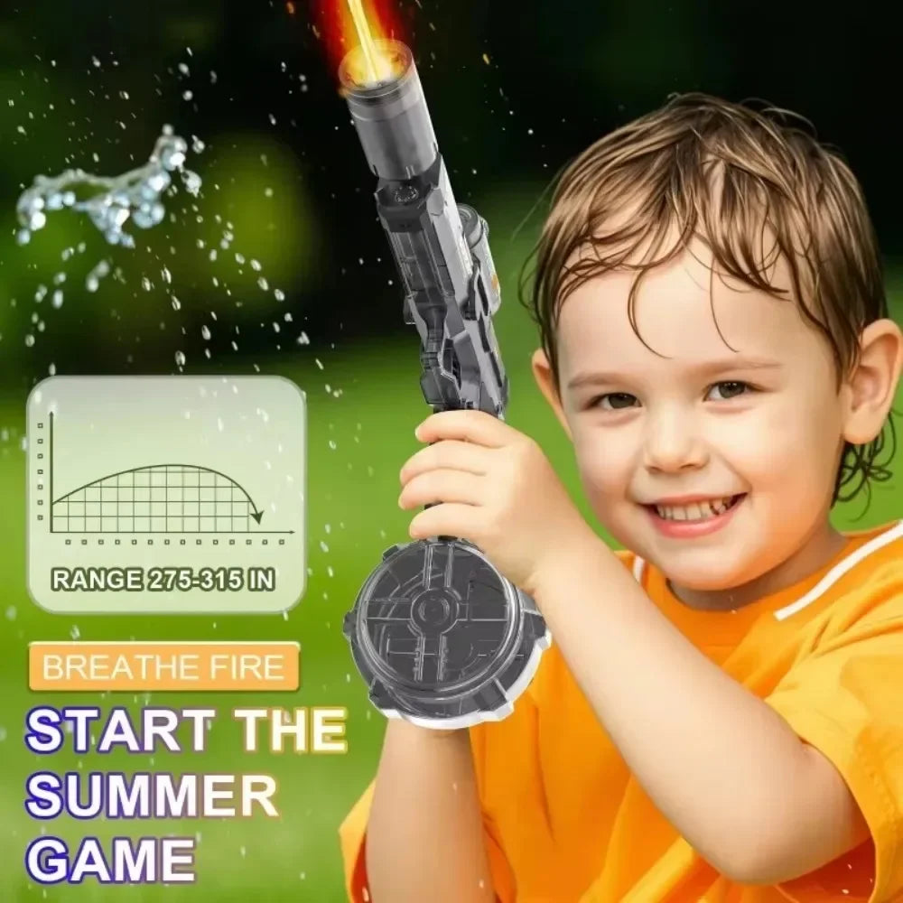 MK3 Electric Water Gun Toy Large-capacity Cool Flash Light Absorbent Water Continuous Shooting Summer Outdoor Beach Toy for Kids