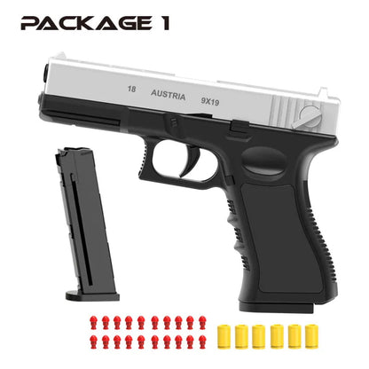 Tactical simulation toy gun model, shell ejection soft foam dart launcher, manually operated launcher