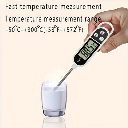 1pc Stainless steel probe cooking food, barbecue stove, water, milk, oil, liquid meat, digital kitchen thermometer