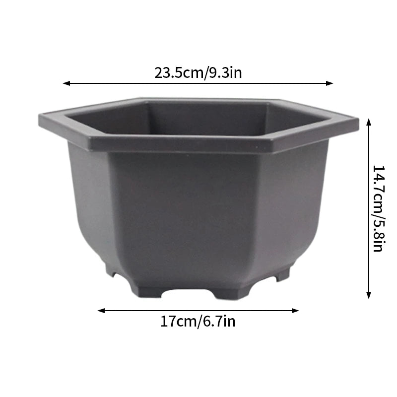 Rectangular Square Flowerpots Imitation Purple Clay Succulent Plants Pots Oval Pots Outdoor Garden Landscape Bonsai Pot Trays