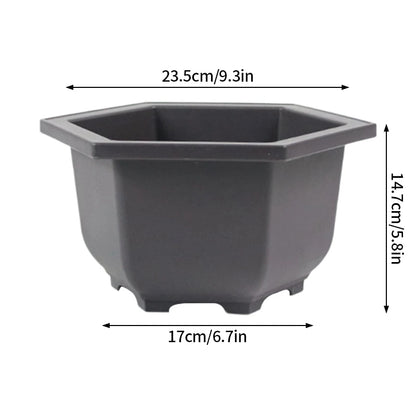 Rectangular Square Flowerpots Imitation Purple Clay Succulent Plants Pots Oval Pots Outdoor Garden Landscape Bonsai Pot Trays