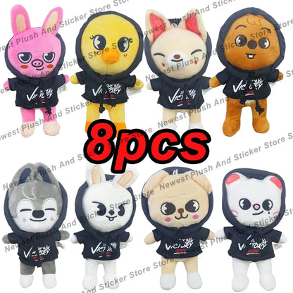 300style 10/22cm Skzoo Plush Bag Toy Kawaii Stray Wolf Plush Cartoon Stuffed Animal Doll Kawaii Toy Room Decor Children Gift