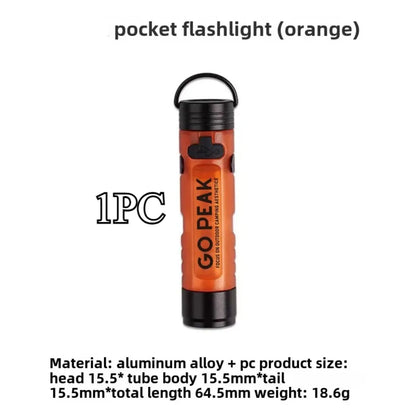 Strong Light Pocket Mini Flashlight Magnetic Hook Long Endurance Key Clip Light Rechargeable Cap Clip LED Flashlight Night