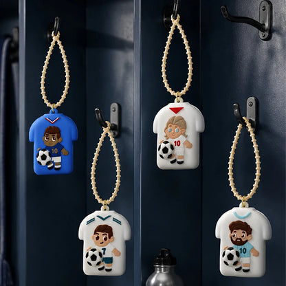 Football Jersey Squeeze Toy Keychain, Sports Star Stress Relief Pendant, Student Schoolbag Decoration, Fan's Small Gift