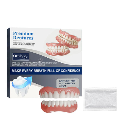 Premium Adjustable Denture Grooming Kit, Easy Daily Teeth Maintenance for Healthy, Beautiful Relaxed Smiles