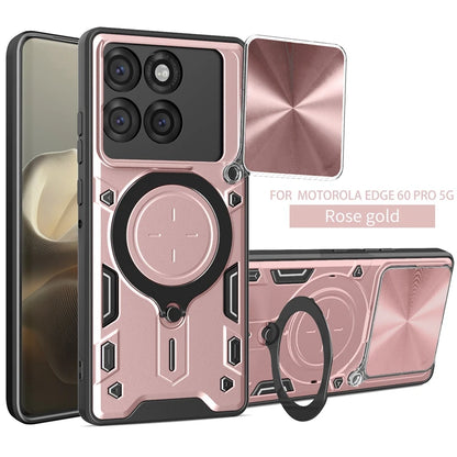 For Motorola Moto Edge 60 Pro 5G Case Shockproof Armor Cover For Moto Edge60 Pro Magnetic Holder Ring Stand Lens Protect Funda