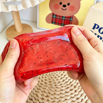 Watermelon Slushy Squishy Toy Soft Slow Rebound Stress Relief ASMR Squeeze Toy Realistic Fruit Simulation Model Adult Gift