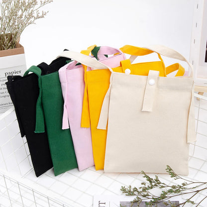 Canvas Cotton bag grocery handbag Foldable Fabric tote bag portable Storage organizer Shopping bag for woman Cloth organizer bag