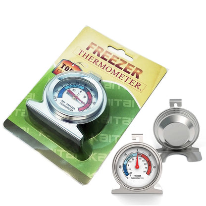 Freezer Thermometers -30~30°C -20~80°F Stainless Steel Fridge Large Dial Gauge Mini Thermo Meters for Refrigerator Cooler
