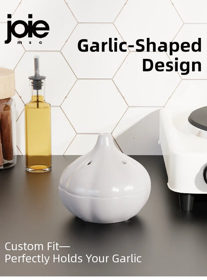Joie Garlic Storage Box Moisture Proof Anti-mold Ventilation Ceramic Storage Jar Chili Ginger Storage Box Organizer