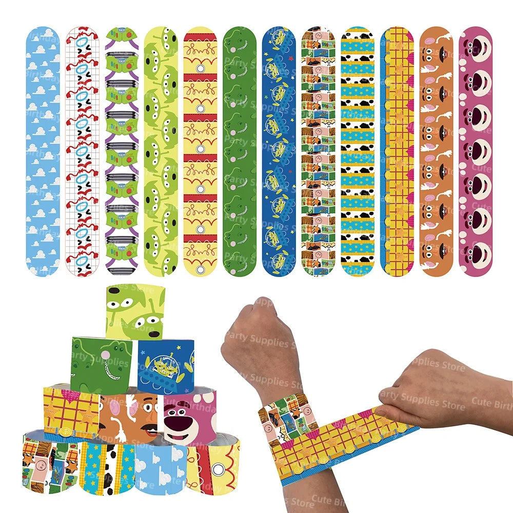 Toy Story Party Decorations Cup Plate Napkin Slap Bracelet Cake Topper Birthday Party Favors Reward Prizes Party Supplies