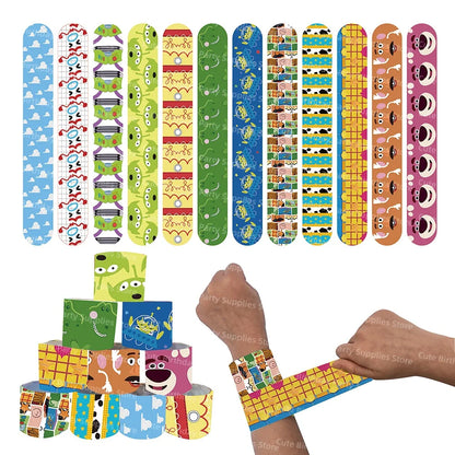 Toy Story Party Decorations Cup Plate Napkin Slap Bracelet Cake Topper Birthday Party Favors Reward Prizes Party Supplies