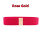 Fashion Women Elastic Band Wide Belts Simple Down Coat Waist Belt Female Buckle Black Strap Dress Decoration Accessories Ladies